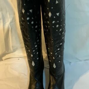 Vintage Caporicci Size 40:Leather black Dress Boots